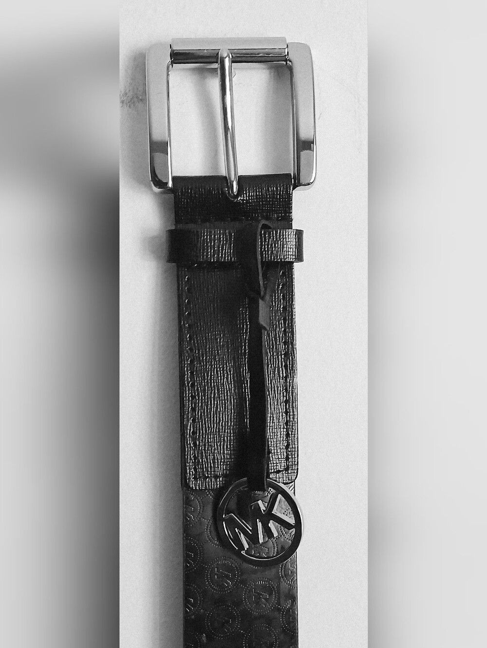MICHAEL Michael Kors Black Textured Belt
